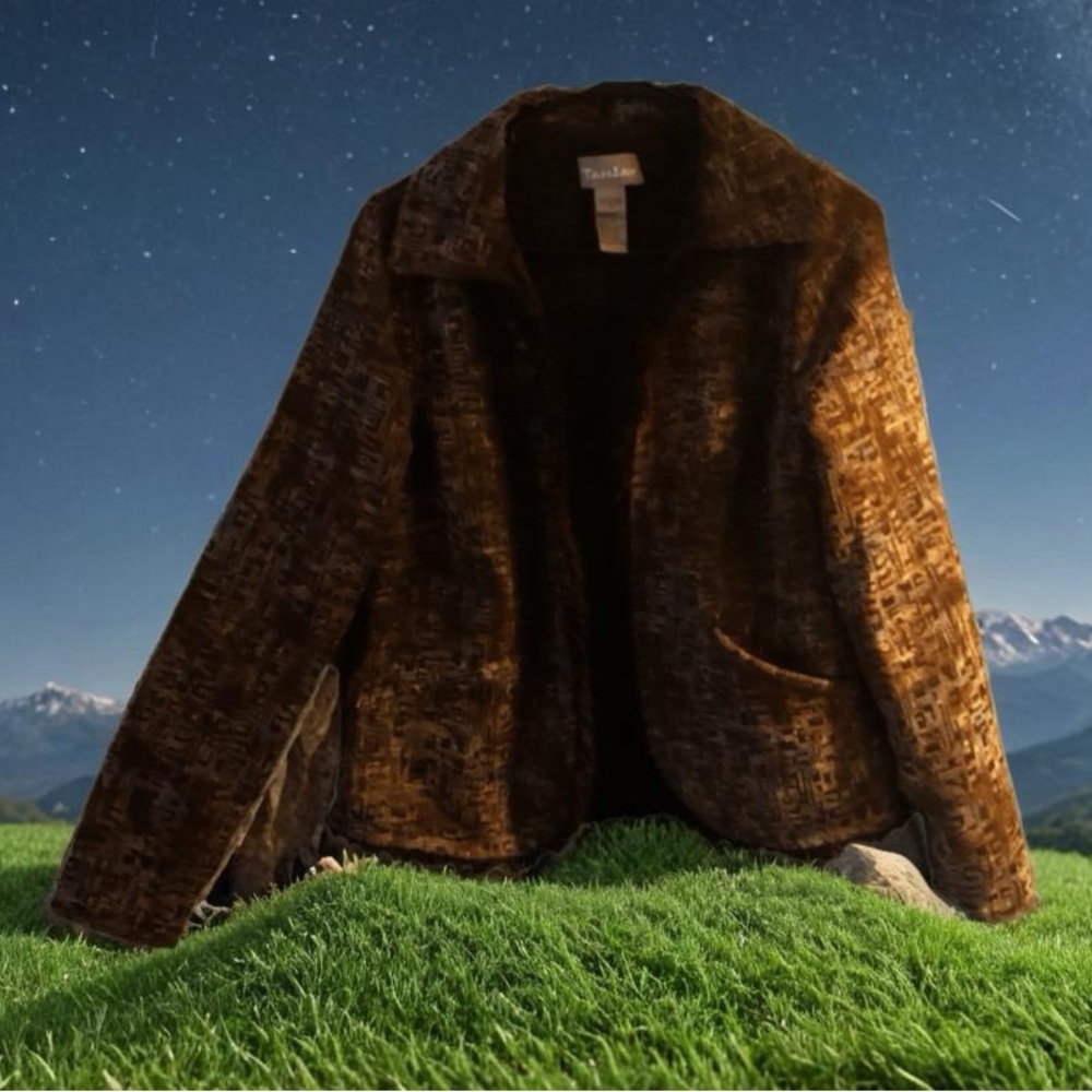 Pre Owned Women's TanJay Tan Jay Jacket Sz 8 Classic Fashion Hippie Vibe